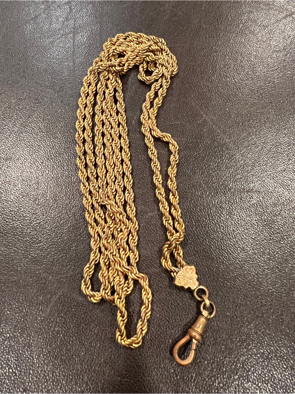 Antique pocket watch chain gold Tone 28”